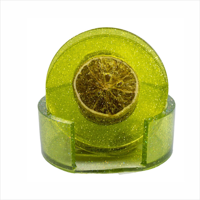 SOUS VERRE LIME BRILLANT EN IPOXY ROSY DESBIENS, ZZLRD0021