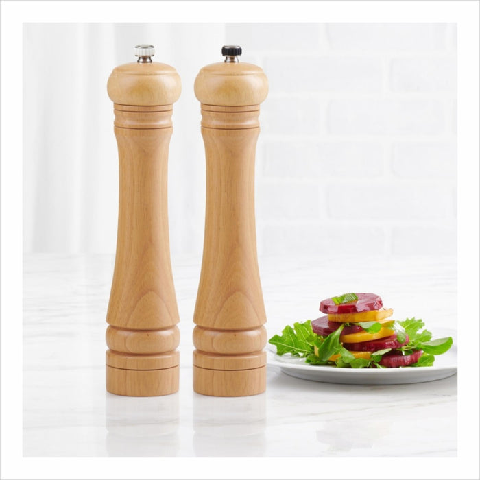 Ensemble Moulin à Poivre et Moulin à Sel 23 cm - Capri Bois Naturel