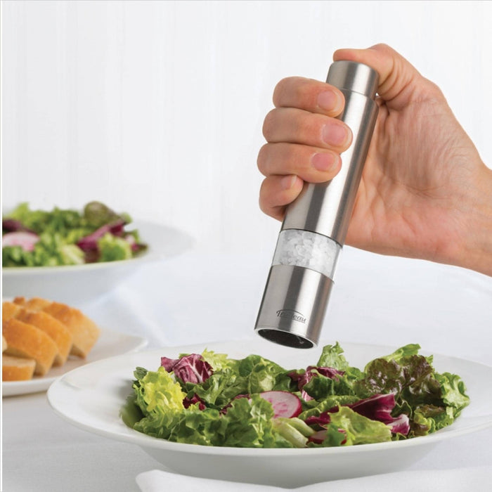 Moulin à Sel une Main Inox ( 15 cm )