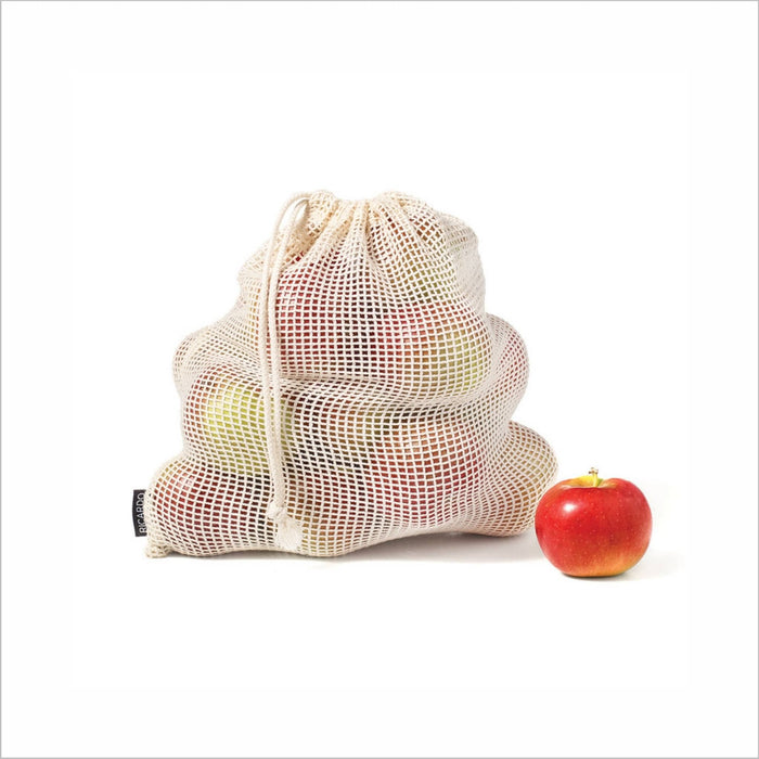 Ensemble de 4 sacs réutilisables pour fruits et légumes en coton